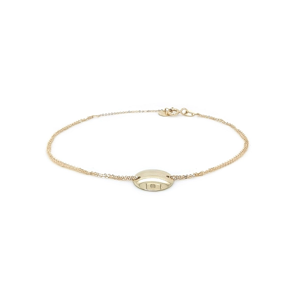 Gold Bracelet with Round Plate