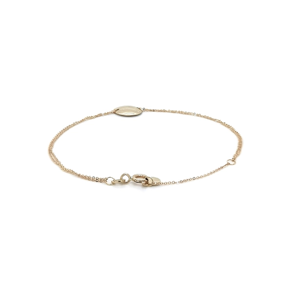 Gold Bracelet with Round Plate