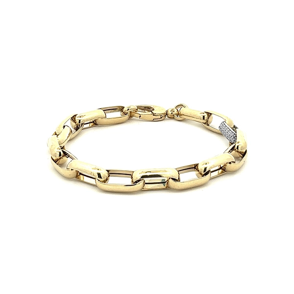 Gold Bracelet with Zircons