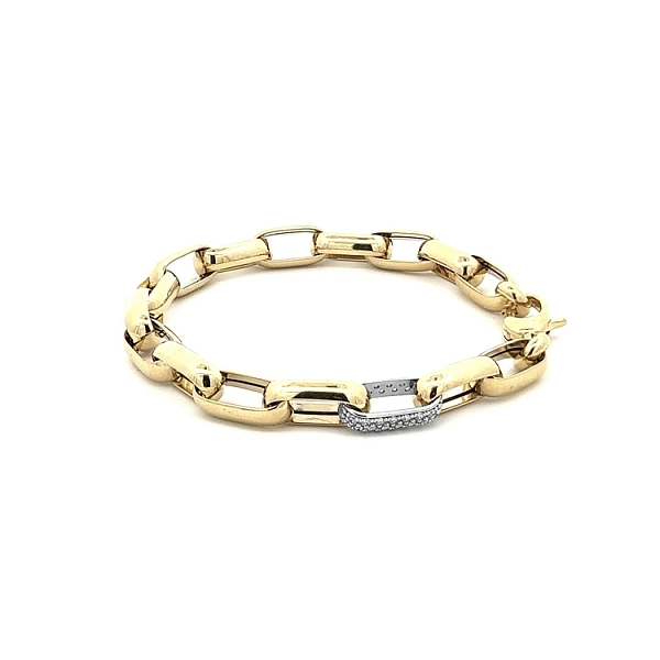 Gold Bracelet with Zircons