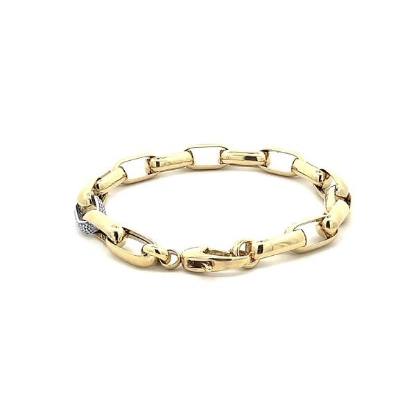 Gold Bracelet with Zircons