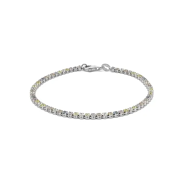 Gold Bracelet with Coloured Stones