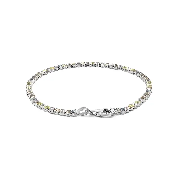 Gold Bracelet with Coloured Stones