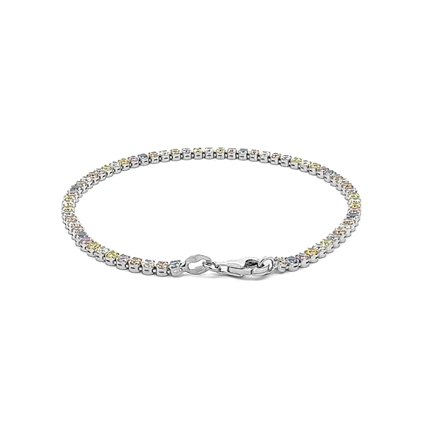 Gold Bracelet with Coloured Stones