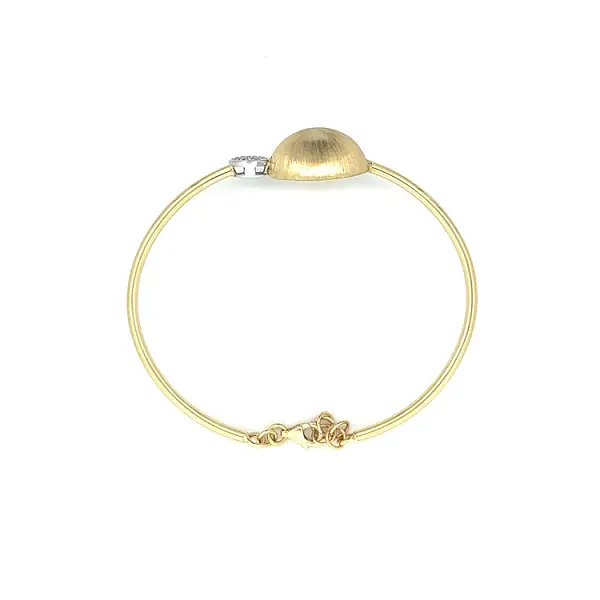 Gold Ladies Bracelet with Zircons