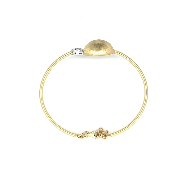 Gold Ladies Bracelet with Zircons