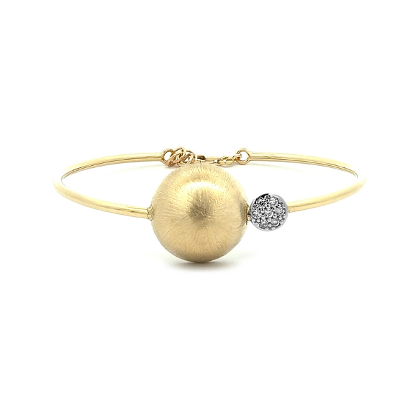 Gold Ladies Bracelet with Zircons