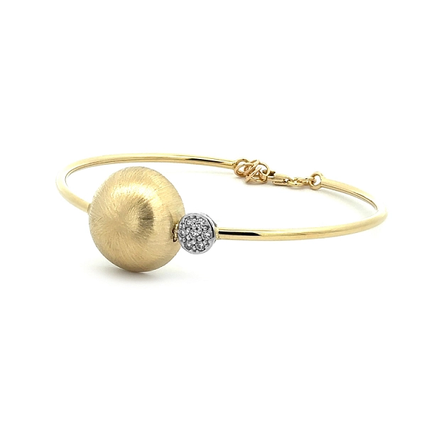 Gold Ladies Bracelet with Zircons