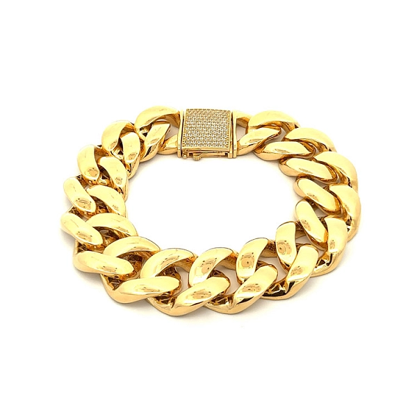 Gold Bracelet Armadillo with Zircons