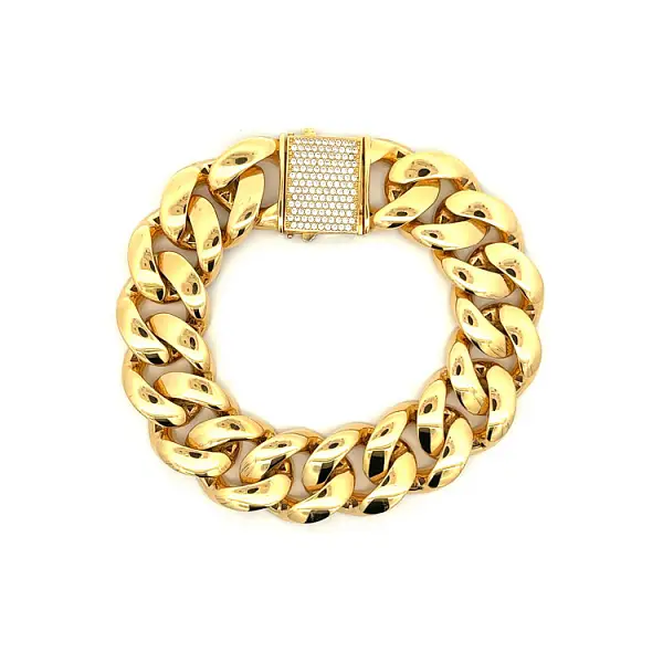 Gold Bracelet Armadillo with Zircons