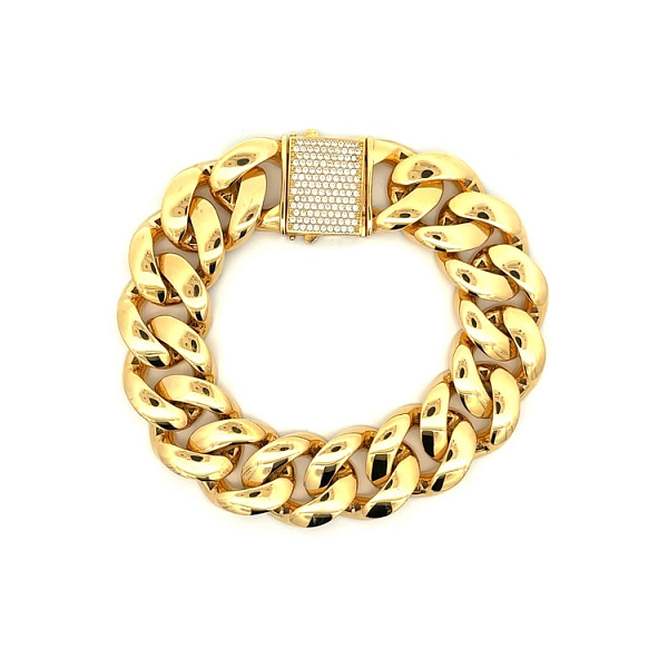 Gold Bracelet Armadillo with Zircons
