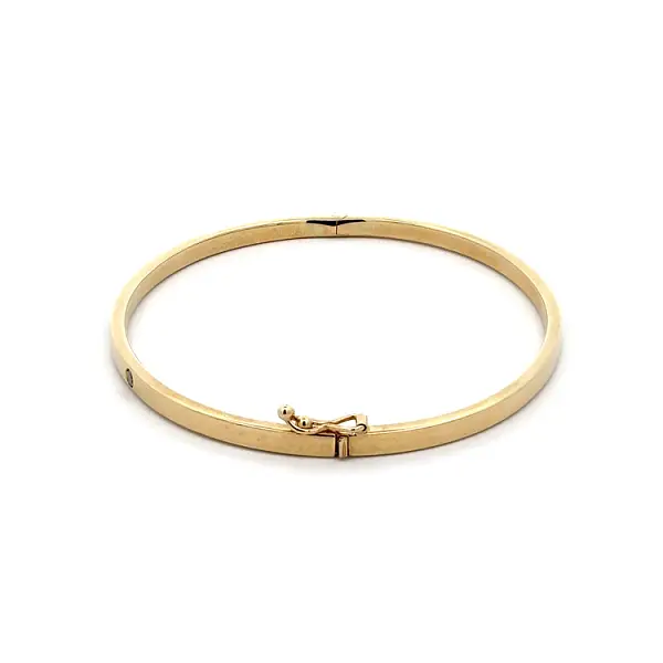 Gold Fixed Bracelet with Zircons