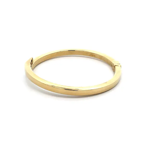 Gold Solid Bracelet with Enamel