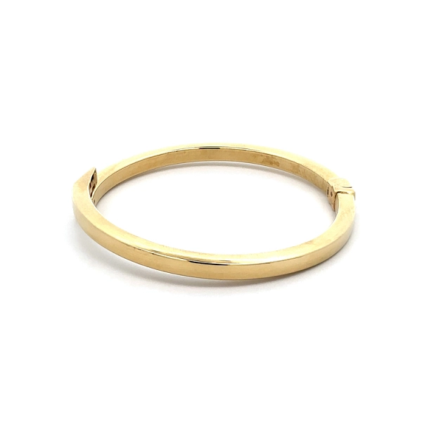 Gold Solid Bracelet with Enamel