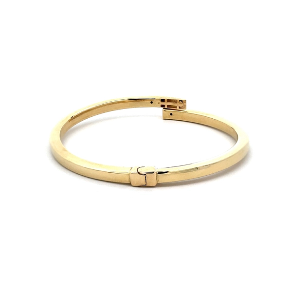 Gold Solid Bracelet with Enamel