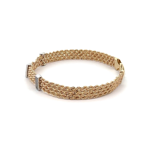 Ladies Bracelet made of Gold with Zircones