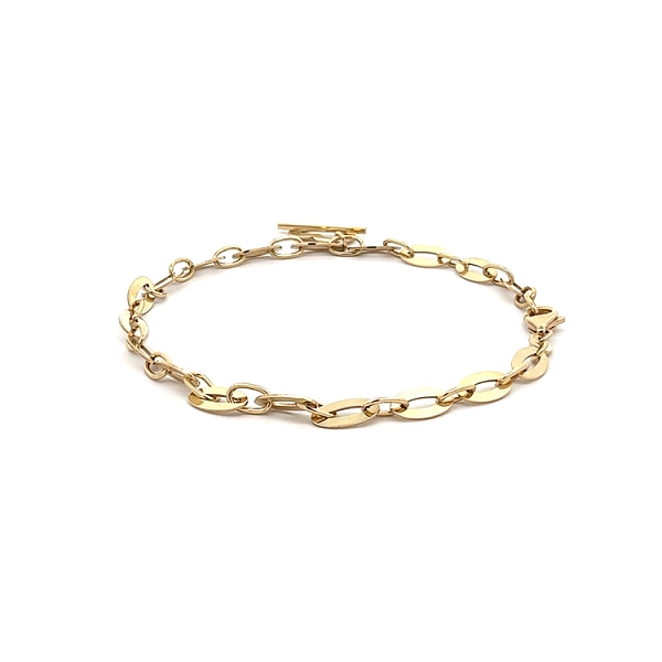 Gold Bracelet with Heart Pendant