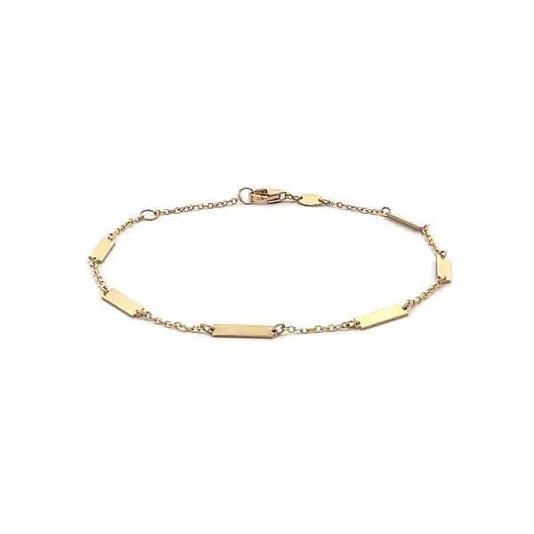 Gold Bracelet with Plates