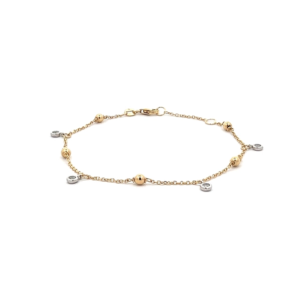 Bracelet with Zircones made of Combined Gold