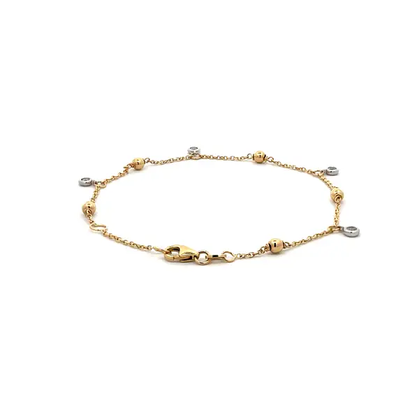 Bracelet with Zircones made of Combined Gold