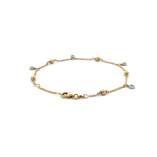 Bracelet with Zircones made of Combined Gold