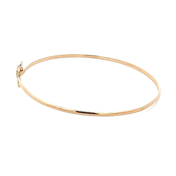 Gold Bangle Bracelet Flower