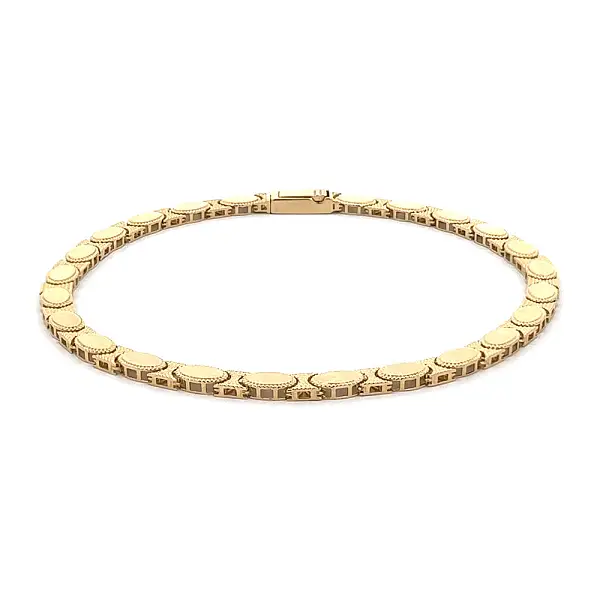 Gold Bracelet with Oval Links