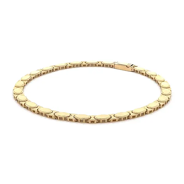 Gold Bracelet with Oval Links