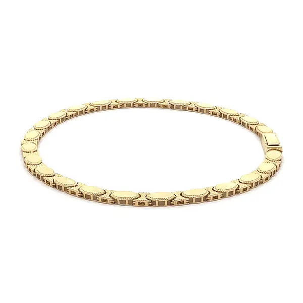 Gold Bracelet with Oval Links