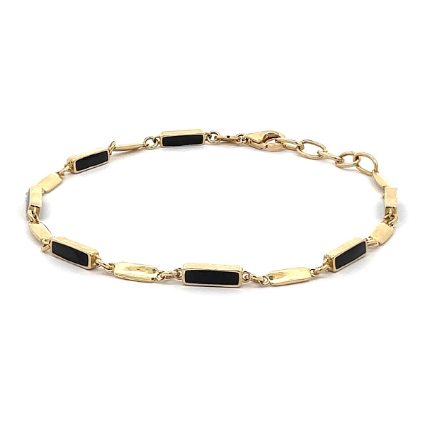 Gold Bracelet with Enamel