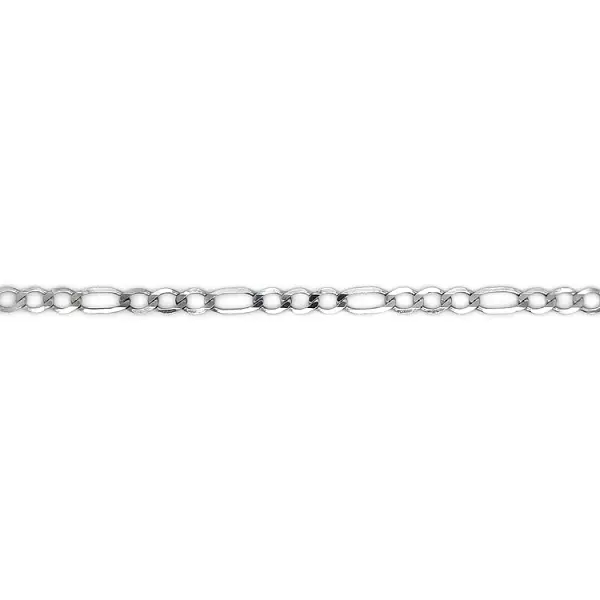 White Gold Figaro Bracelet