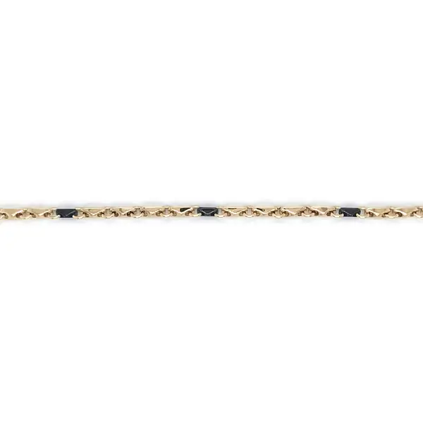 Gold Bracelet with Black Ceramics