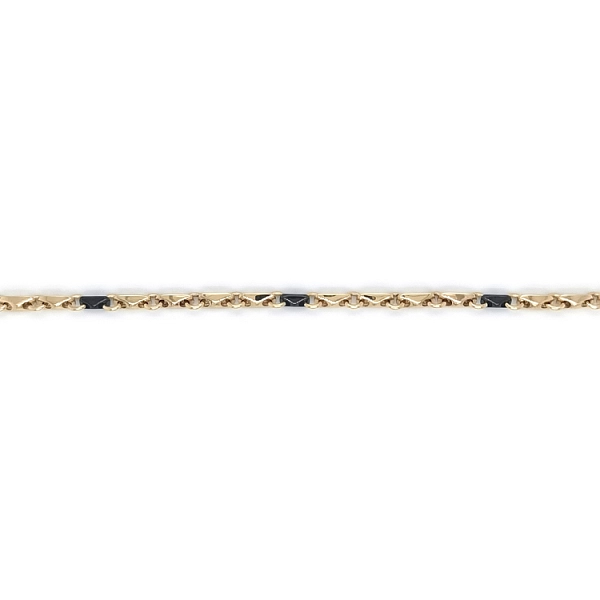 Gold Bracelet with Black Ceramics