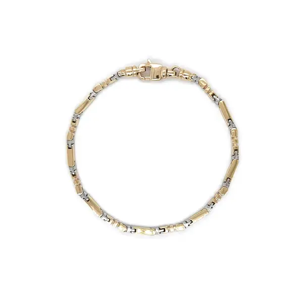 Gold Men's Bracelet made of Combined Gold