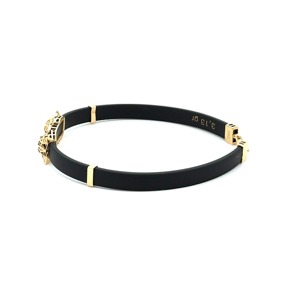 Gold Bracelet with Rubber