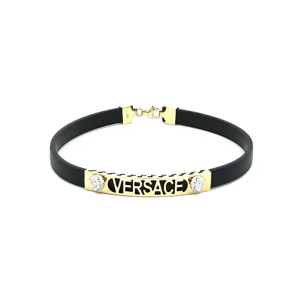Gold Bracelet with Rubber