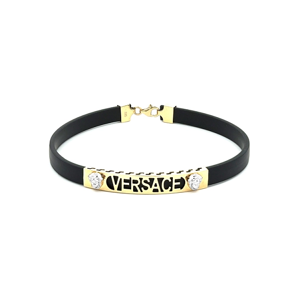 Gold Bracelet with Rubber