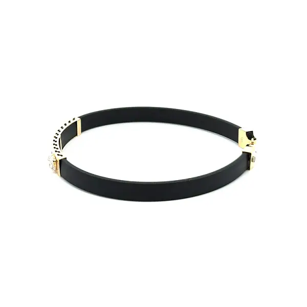 Gold Bracelet with Rubber