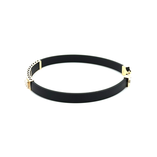 Gold Bracelet with Rubber