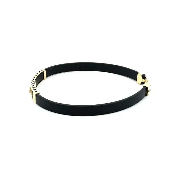 Gold Bracelet with Rubber
