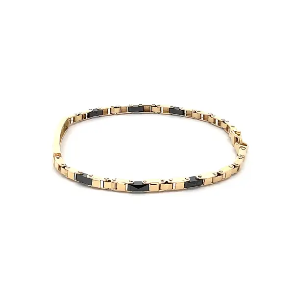 Gold Men's Bracelet with Plate