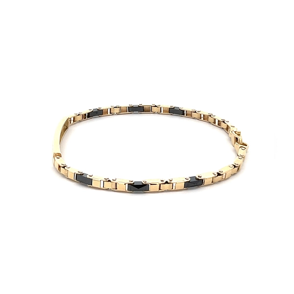 Gold Men's Bracelet with Plate