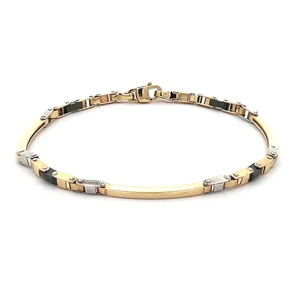 Bracelet with Ceramic Combination Gold
