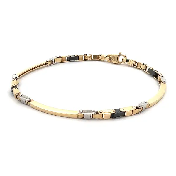 Bracelet with Ceramic Combination Gold