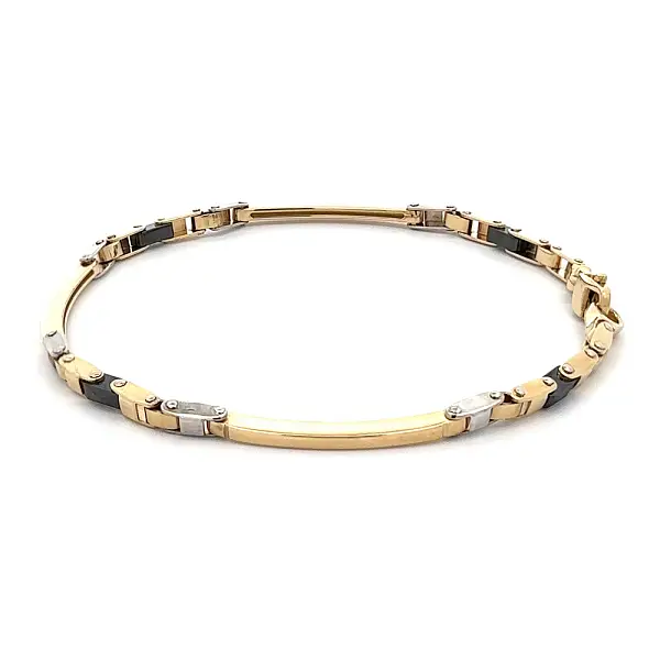 Bracelet with Ceramic Combination Gold