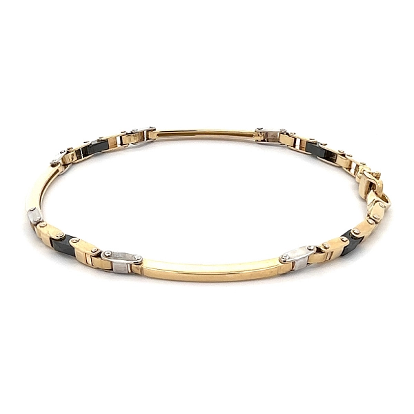 Bracelet with Ceramic Combination Gold