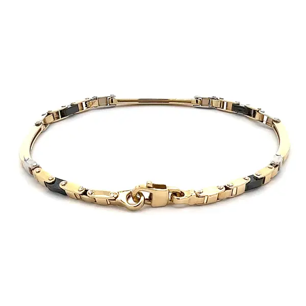 Bracelet with Ceramic Combination Gold