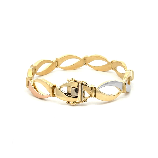 Gold Ladies Bracelet made of Combined Gold