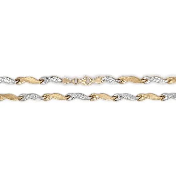 Ladies Necklace made of Combination Gold