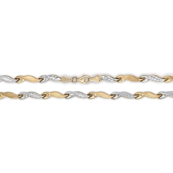 Ladies Necklace made of Combination Gold